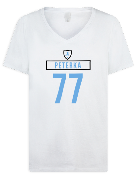 Home Jersey jj peterka Premium Ladies V-Neck T-Shirt | Swagsta