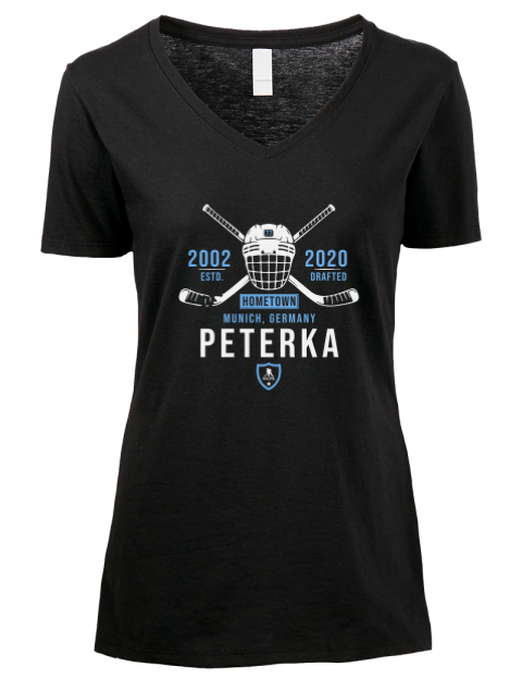 Heritage jj peterka Premium Ladies V-Neck T-Shirt | Swagsta