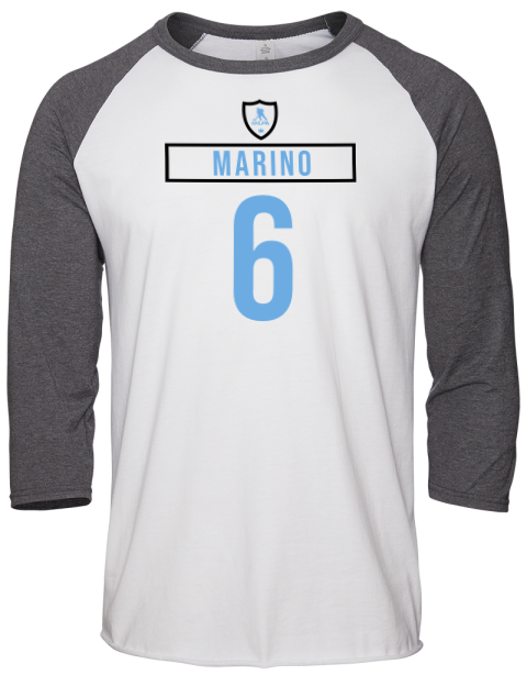 Home Jersey John Marino Unisex Premium Three-Quarter Raglan T-Shirt | Swagsta