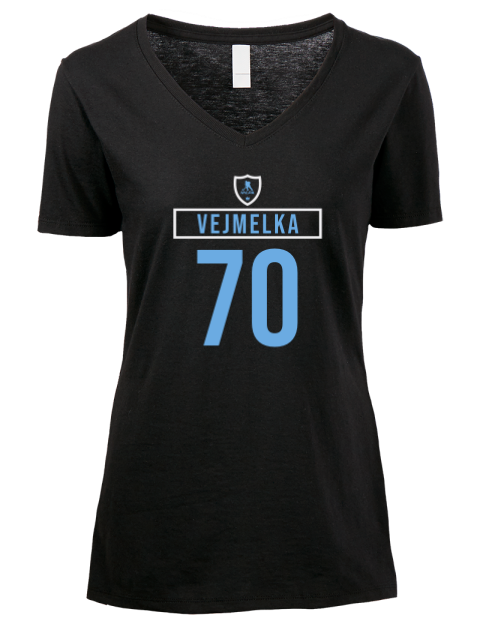 Away Jersey karel vejmelka Premium Ladies V-Neck T-Shirt | Swagsta