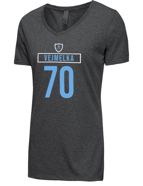 Away Jersey karel vejmelka Premium Ladies V-Neck T-Shirt | Swagsta