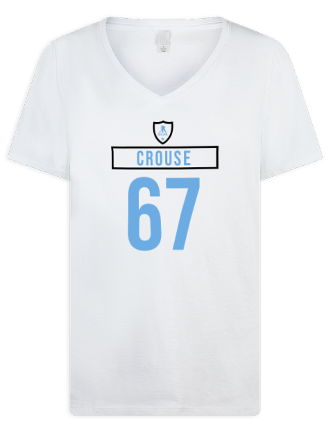 Home Jersey lawson crouse Premium Ladies V-Neck T-Shirt | Swagsta