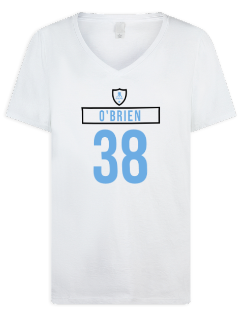 Home Jersey liam obrien Premium Ladies V-Neck T-Shirt | Swagsta