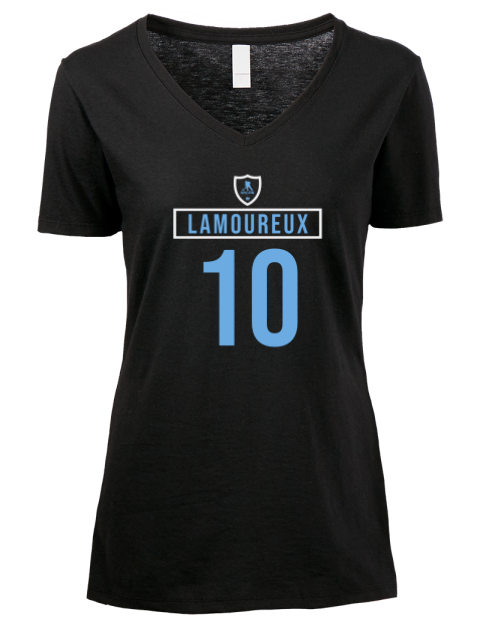 Away Jersey maveric lamoureux Premium Ladies V-Neck T-Shirt | Swagsta