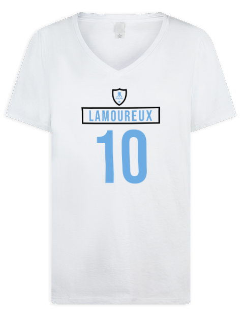 Home Jersey maveric lamoureux Premium Ladies V-Neck T-Shirt | Swagsta