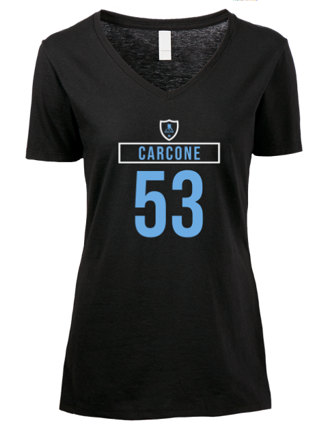 Away Jersey michael carcone Premium Ladies V-Neck T-Shirt | Swagsta