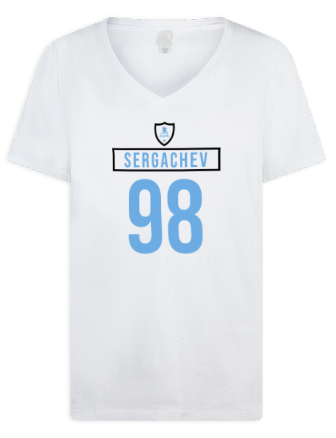 Home Jersey mikhail sergachev Premium Ladies V-Neck T-Shirt | Swagsta