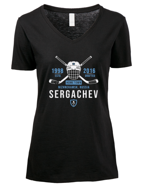 Heritage mikhail sergachev Premium Ladies V-Neck T-Shirt | Swagsta