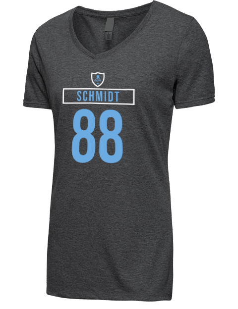 Away Jersey nate schmidt Premium Ladies V-Neck T-Shirt | Swagsta
