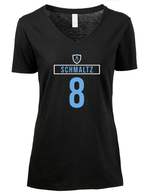 Away Jersey nick schmaltz Premium Ladies V-Neck T-Shirt | Swagsta
