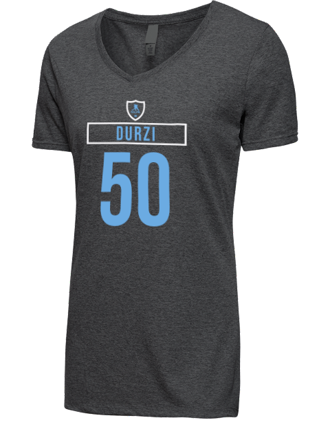 Away Jersey sean durzi Premium Ladies V-Neck T-Shirt | Swagsta