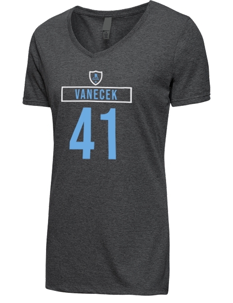 Away Jersey vitek vanecek Premium Ladies V-Neck T-Shirt | Swagsta