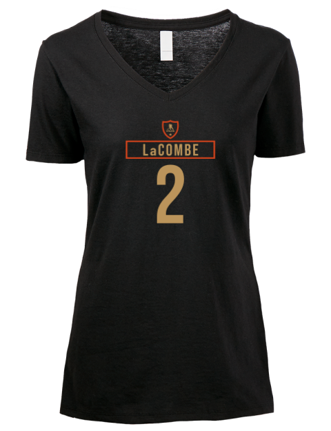 1A Away Jersey Jackson Lacombe Premium Ladies V-Neck T-Shirt | Swagsta