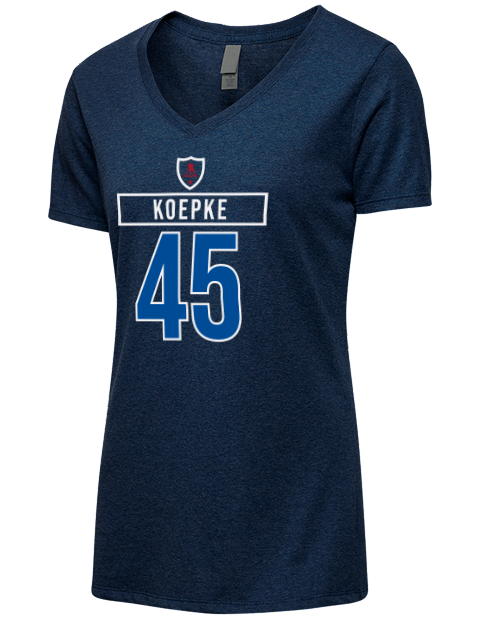 1A Away Jersey cole koepke Premium Ladies V-Neck T-Shirt | Swagsta