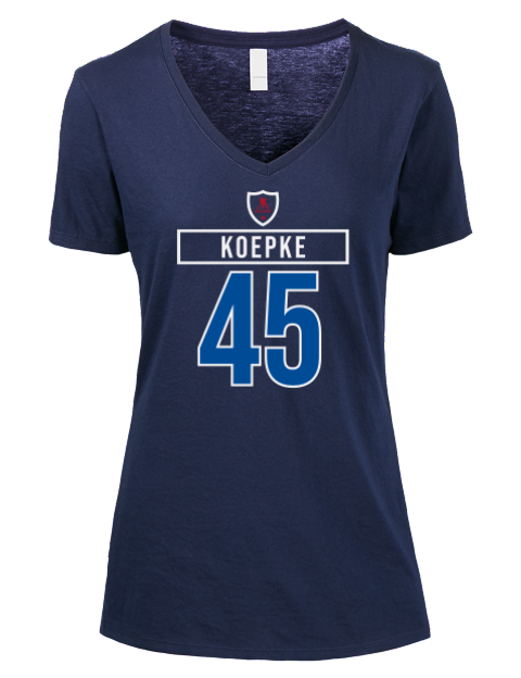 1A Away Jersey cole koepke Premium Ladies V-Neck T-Shirt | Swagsta
