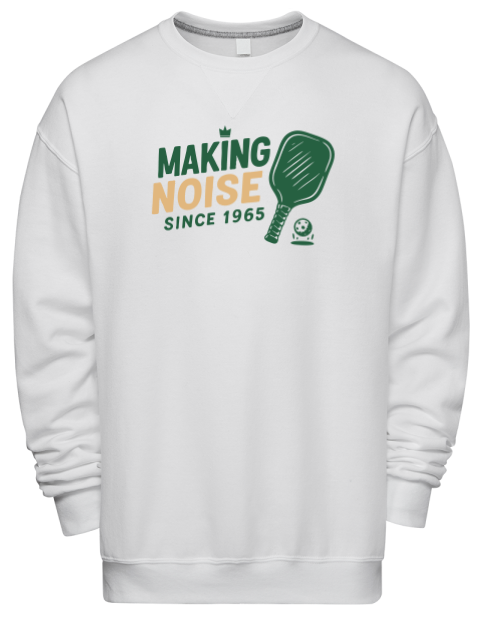 Making Noise Since Pickleball Premium Unisex Crewneck Sweatshirt | Swagsta