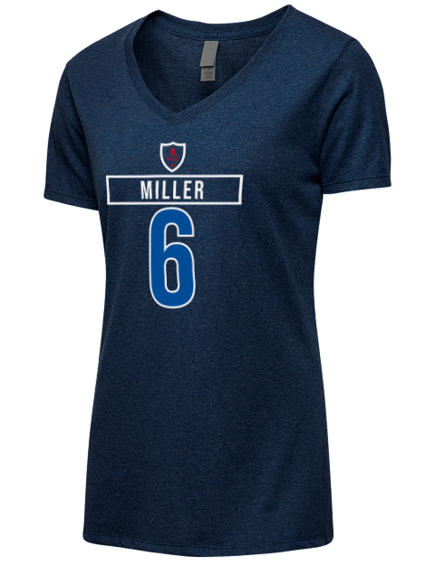 1A Away Jersey colin miller Premium Ladies V-Neck T-Shirt | Swagsta
