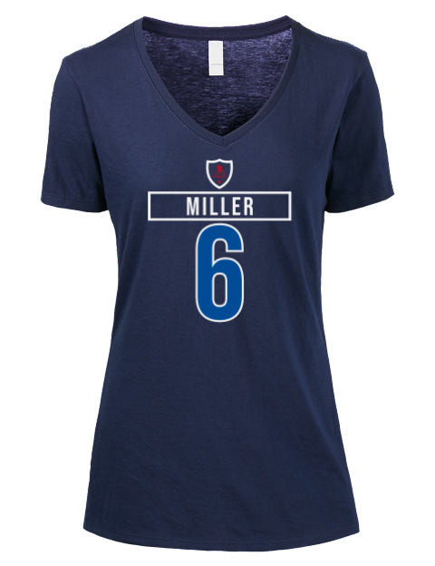 1A Away Jersey colin miller Premium Ladies V-Neck T-Shirt | Swagsta