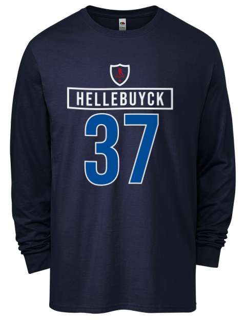 1A Away Jersey connor hellebuyck Men's Long-Sleeve T-Shirt | Swagsta