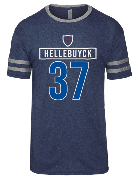 1A Away Jersey connor hellebuyck Men's Tri-Blend T-Shirt | Swagsta