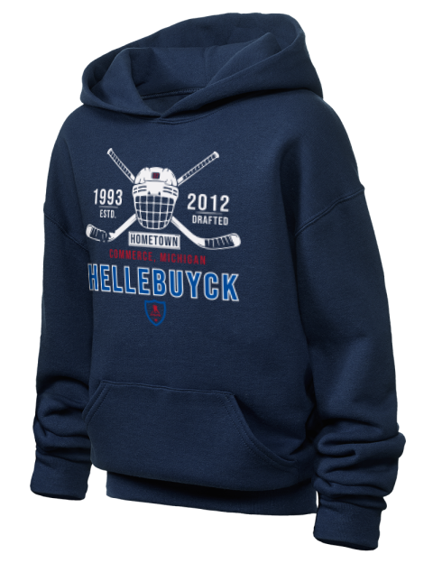 3A Heritage connor hellebuyck Youth Hooded Sweatshirt | Swagsta