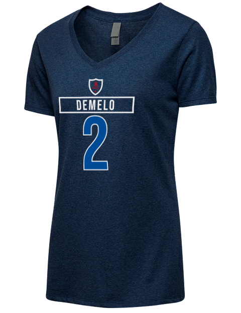 1A Away Jersey dylan demelo Premium Ladies V-Neck T-Shirt | Swagsta