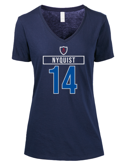 1A Away Jersey gustav nyquist Premium Ladies V-Neck T-Shirt | Swagsta