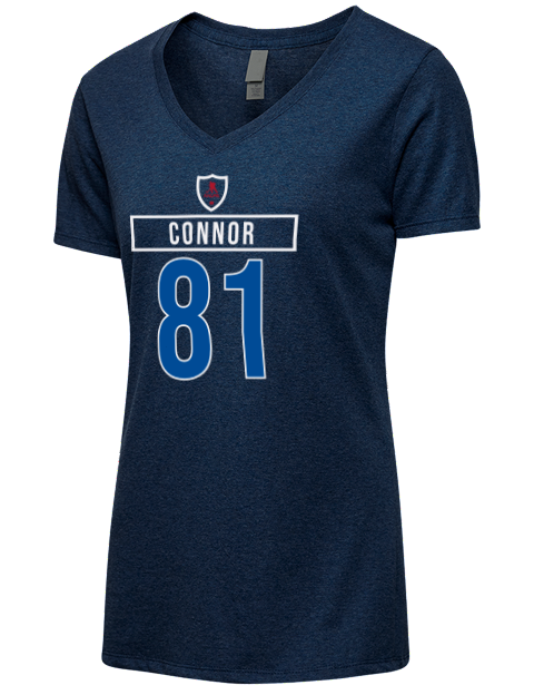 1A Away Jersey kyle connor Premium Ladies V-Neck T-Shirt | Swagsta
