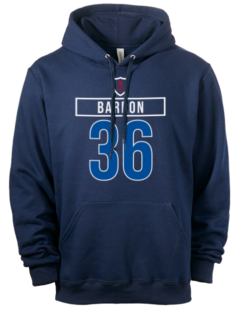 1A Away Jersey morgan barron Eco Premium Unisex Hooded Sweatshirt | Swagsta