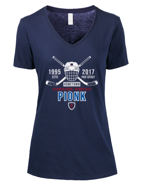 3A Heritage neal pionk Premium Ladies V-Neck T-Shirt | Swagsta
