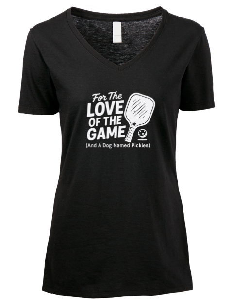 Love Of Pickleball Premium Ladies V-Neck T-Shirt | Swagsta