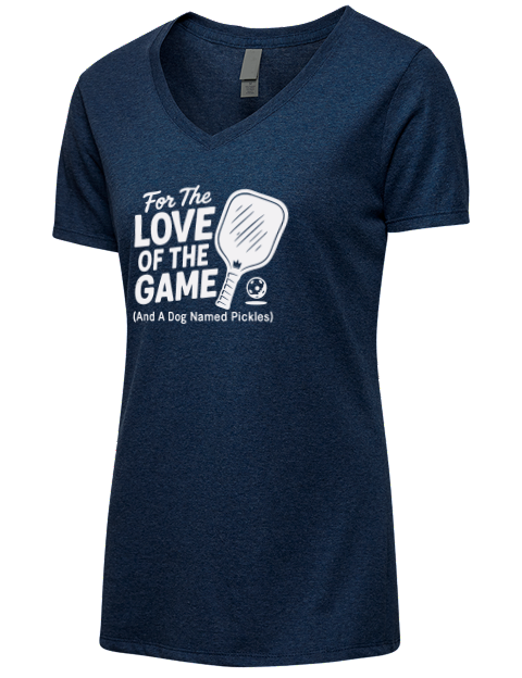 Love Of Pickleball Premium Ladies V-Neck T-Shirt | Swagsta