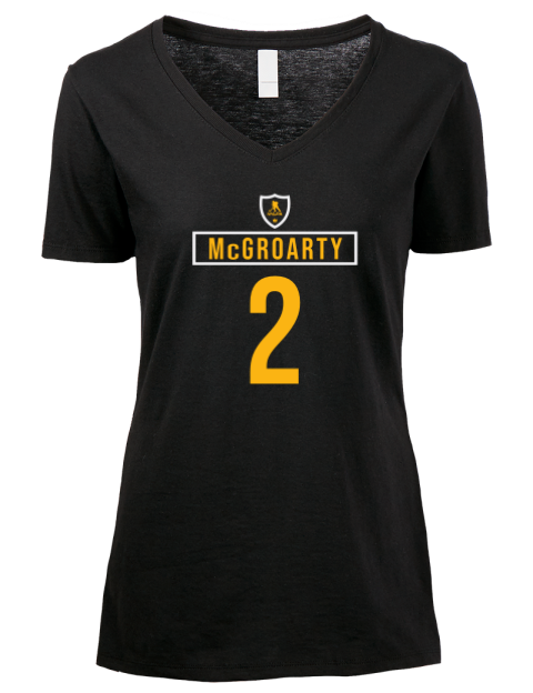 1A Away Jersey Rutger Mcgroarty Premium Ladies V-Neck T-Shirt | Swagsta