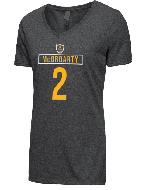 1A Away Jersey Rutger Mcgroarty Premium Ladies V-Neck T-Shirt | Swagsta