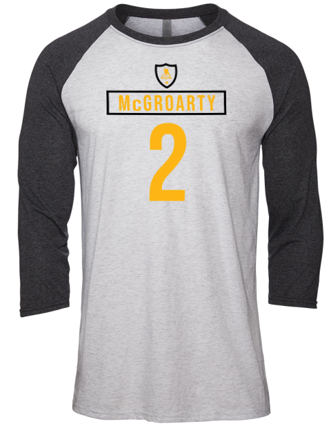 2A Home Jersey Rutger Mcgroarty Unisex Premium Three-Quarter Raglan T-Shirt | Swagsta