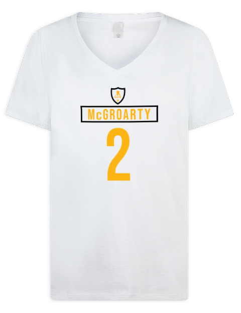 2A Home Jersey Rutger Mcgroarty Premium Ladies V-Neck T-Shirt | Swagsta