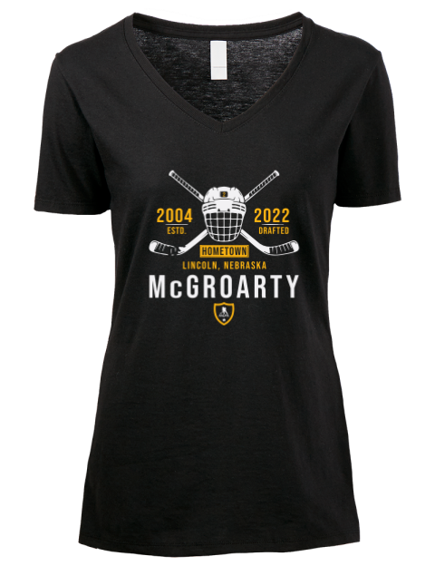 3A Heritage Rutger Mcgroarty Premium Ladies V-Neck T-Shirt | Swagsta