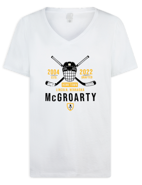 4A Classic Heritage Rutger Mcgroarty Premium Ladies V-Neck T-Shirt | Swagsta