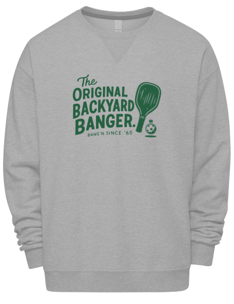 Original Backyard Banger Pickleball Premium Unisex Crewneck Sweatshirt | Swagsta