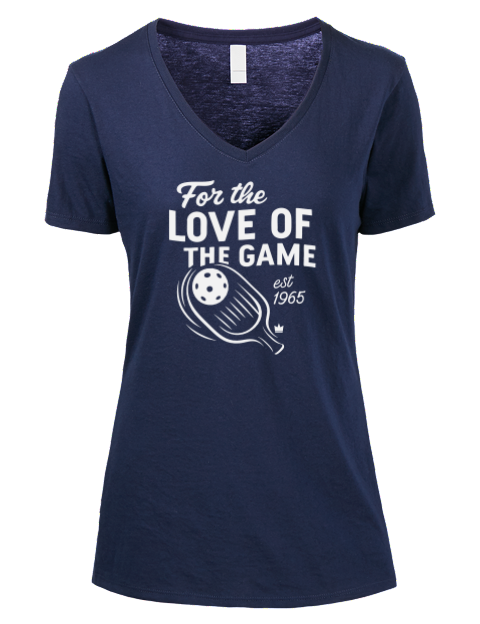 For The Love Pickleball Premium Ladies V-Neck T-Shirt | Swagsta