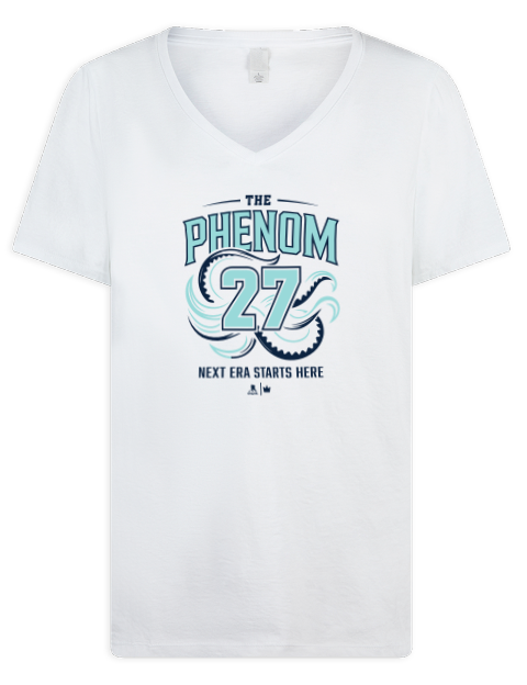 Starts Here Berkly Catton Premium Ladies V-Neck T-Shirt | Swagsta