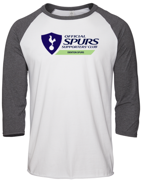 Official Denton Spurs Unisex Premium Three-Quarter Raglan T-Shirt | Swagsta