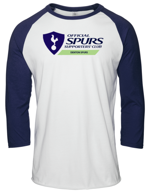 Official Denton Spurs Unisex Premium Three-Quarter Raglan T-Shirt | Swagsta