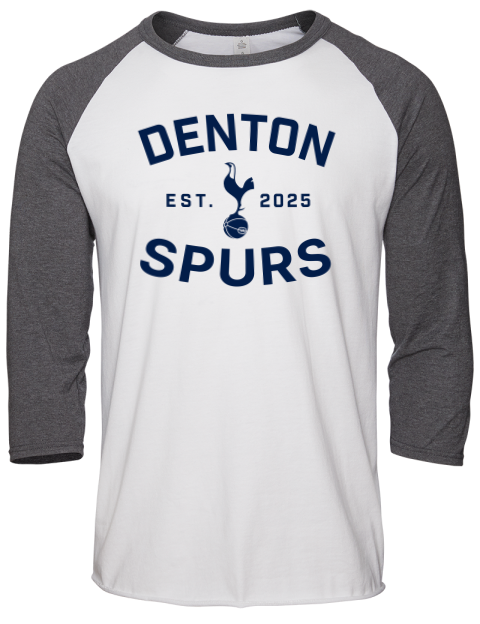 Fan Wear Denton Spurs Unisex Premium Three-Quarter Raglan T-Shirt | Swagsta
