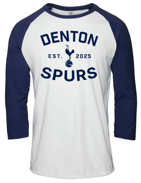Fan Wear Denton Spurs Unisex Premium Three-Quarter Raglan T-Shirt | Swagsta
