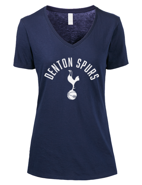 Arched Denton Spurs Premium Ladies V-Neck T-Shirt | Swagsta