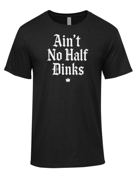 No Half Dinks Pickleball Premium Ring-Spun Cotton Unisex T-Shirt | Swagsta