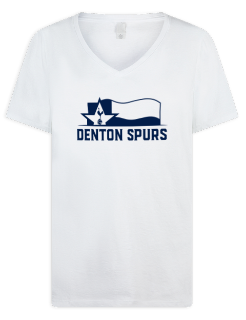 Local Club Denton Spurs Custom Premium Ladies V-Neck T-Shirt | Swagsta