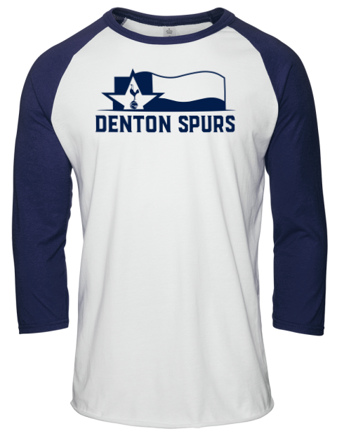 Local Club Denton Spurs Custom Unisex Premium Three-Quarter Raglan T-Shirt | Swagsta