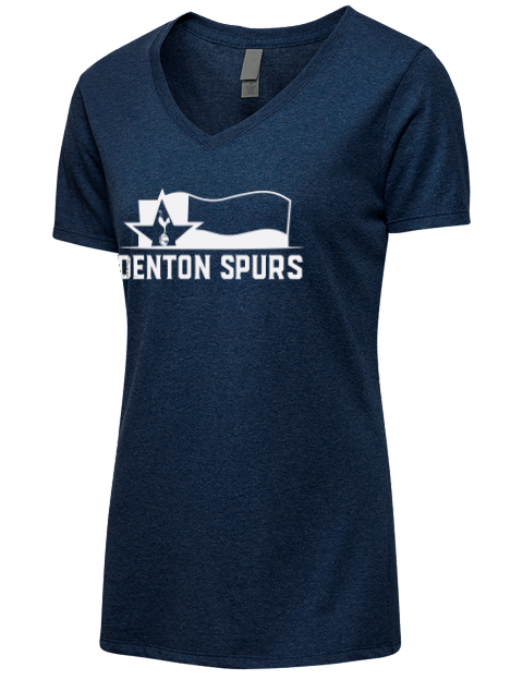 Local Club Denton Spurs Custom Premium Ladies V-Neck T-Shirt | Swagsta